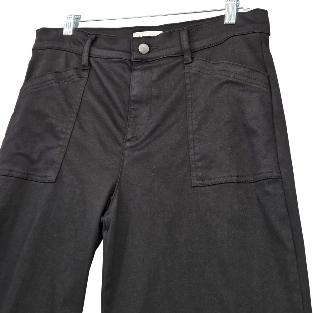 Evereve 29 Beth Wide Leg High Rise Trouser Pants Patch Pocket Lyocell Blend